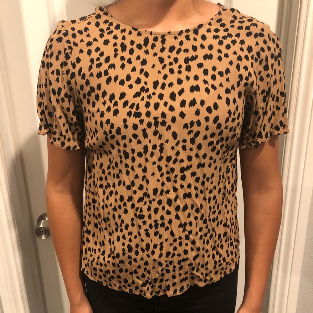 Cheetah print blouse